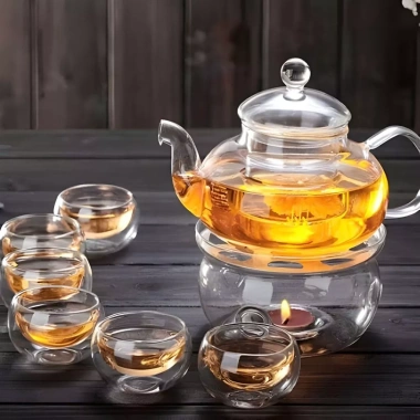 Bộ ấm trà thủy tinh trong suốt 600ml lõi lọc & đế nến sang trọng, giảm giá 155k 10 Bộ ấm trà thủy tinh trong suốt 600ml lõi lọc & đế nến sang trọng, giảm giá 155k 10