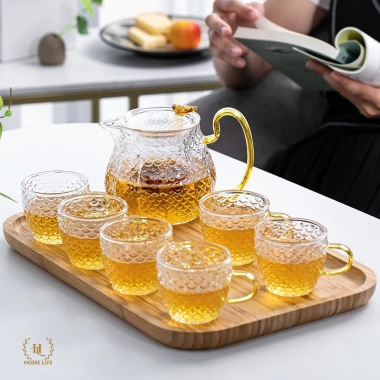 Bộ Ấm Trà Thủy Tinh Vảy Rồng Borosilicate Chịu Nhiệt Set Bình Ly Pha Trà Tay Cầm Vàng 90.000₫ 4 Bộ Ấm Trà Thủy Tinh Vảy Rồng Borosilicate Chịu Nhiệt Set Bình Ly Pha Trà Tay Cầm Vàng 90.000₫ 4
