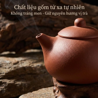 Bộ Ấm Trà Tử Sa Tinh Hoa Trà Đạo - Ấm Chén Gốm Bền Đẹp, Thưởng Trà Tuyệt Vời