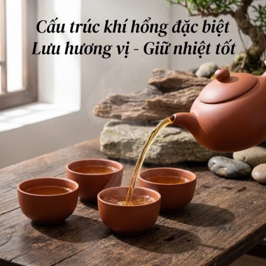 Bộ Ấm Trà Tử Sa Tinh Hoa Trà Đạo - Ấm Chén Gốm Bền Đẹp, Thưởng Trà Tuyệt Vời