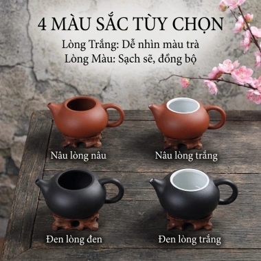Bộ Ấm Trà Tử Sa Tinh Hoa Trà Đạo - Ấm Chén Gốm Bền Đẹp, Thưởng Trà Tuyệt Vời