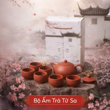 Bộ Ấm Trà Tử Sa Tinh Hoa Trà Đạo - Ấm Chén Gốm Bền Đẹp, Thưởng Trà Tuyệt Vời