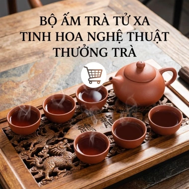 Bộ Ấm Trà Tử Sa Tinh Hoa Trà Đạo - Ấm Chén Gốm Bền Đẹp, Thưởng Trà Tuyệt Vời