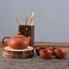 Bộ Ấm Uống Trà Zisha Elegance 4 Chén - Hộp Chống Sóc - Chén Gốm Nâu Đậm 60.822 VND 4