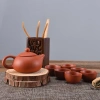 Bộ Ấm Uống Trà Zisha Elegance 4 Chén - Hộp Chống Sóc - Chén Gốm Nâu Đậm 60.822 VND 8