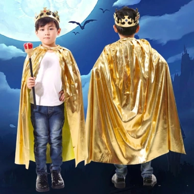 Bộ Áo Choàng Vương Miện & Quyền Trượng Hóa Trang Cosplay Halloween Trẻ - Giá 110k