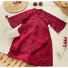 Bộ áo dài 4 tà gấm hạc, quần lụa dâu dâu Kids Shop - Giá ưu đãi 230.000đ 5