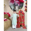 Bộ Áo Dài Bé Gái Nabani NB25.653 - Vải Tơ Thêu Xanh, Thiết Kế Trung Thu và Tết, Giá 252k 6