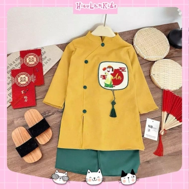 Bộ áo dài cách tân An 2 màu bé trai lễ tết - Xả kho N676 giá 129.900đ