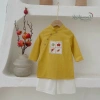 Bộ áo dài cách tân Tết cho bé - Chất liệu chéo Hàn cao cấp, kèm quần lụa trắng mềm mịn, giá ưu đãi 201.000 VND 4