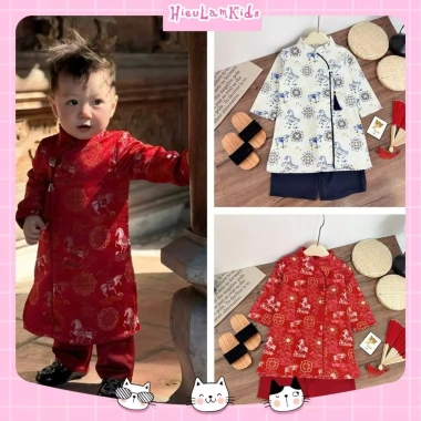 Bộ áo dài cách tân Tuấn Mã cho bé trai - Set lễ tết X278, giá chỉ 109.000đ 4 Bộ áo dài cách tân Tuấn Mã cho bé trai - Set lễ tết X278, giá chỉ 109.000đ 4