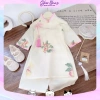 Bộ áo dài cách tân Xuân Lan cúc tầu hoa thêu + bờm cho bé gái lễ tết 152.915₫ 8