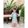 Bộ Áo Dài Gấm Lụa Cao Cấp Cho Bé, Tặng Kèm Bờm, Giá Ưu Đãi 169.600₫ Đón Tết 3