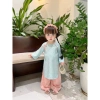 Bộ Áo Dài Gấm Lụa Cao Cấp Cho Bé, Tặng Kèm Bờm, Giá Ưu Đãi 169.600₫ Đón Tết 5