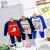 Bộ áo dài tay bé trai in hình xe cotton cao cấp, mềm thoáng mát, giảm giá 94.000₫