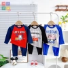 Bộ áo dài tay bé trai in hình xe cotton cao cấp, mềm thoáng mát, giảm giá 94.000₫ 2