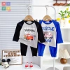 Bộ áo dài tay bé trai in hình xe cotton cao cấp, mềm thoáng mát, giảm giá 94.000₫ 3