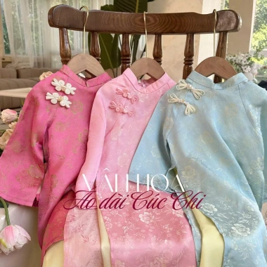 Bộ áo dài tết bé gái Nha Xá Cúc Chi - Đẹp xinh cho mẹ & bé, giá ưu đãi 495k 2.026