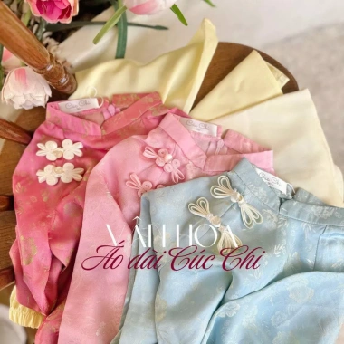 Bộ áo dài tết bé gái Nha Xá Cúc Chi - Đẹp xinh cho mẹ & bé, giá ưu đãi 495k 2.026