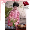Bộ áo dài Tết Ngọc Linh bé gái 8-30kg, tơ lụa ánh kim, kèm vòng cổ, khanh và quần-140.000₫ 5