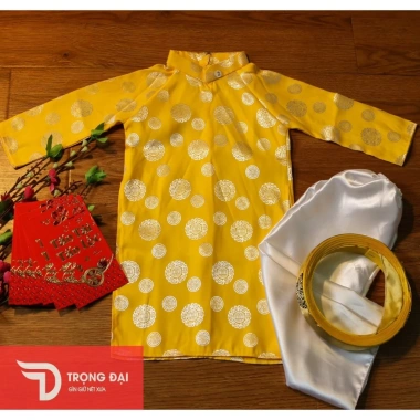 Bộ Áo Dài Trẻ Em Truyền Thống Đẹp Chơi Tết Du Xuân Giá 160.000 VNĐ 6