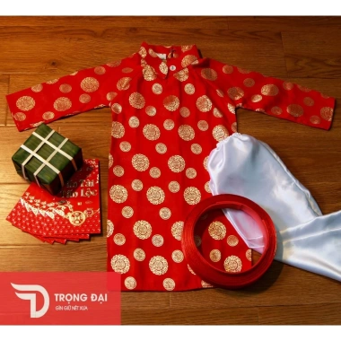Bộ Áo Dài Trẻ Em Truyền Thống Đẹp Chơi Tết Du Xuân Giá 160.000 VNĐ 10