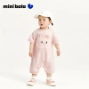 Bộ áo liền quần bé trai bé gái minibala cotton nguyên chất dễ thương thân thiện da bò mùa hè - 288k 2