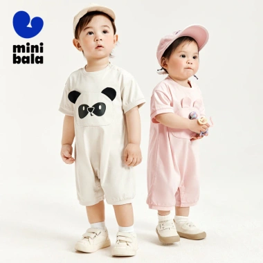 Bộ áo liền quần bé trai bé gái minibala cotton nguyên chất dễ thương thân thiện da bò mùa hè - 288k 4 Bộ áo liền quần bé trai bé gái minibala cotton nguyên chất dễ thương thân thiện da bò mùa hè - 288k 4