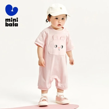 Bộ áo liền quần bé trai bé gái minibala cotton nguyên chất dễ thương thân thiện da bò mùa hè - 288k 6 Bộ áo liền quần bé trai bé gái minibala cotton nguyên chất dễ thương thân thiện da bò mùa hè - 288k 6