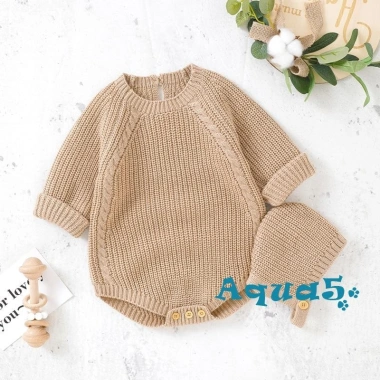 Bộ Áo Liền Quần Dệt Kim Tay Dài Cổ Tròn Màu Trơn Kèm Mũ Thời Trang Thu Đông Bé Gái Giá Ưu Đãi 300.866 VND 4