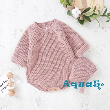 Bộ Áo Liền Quần Dệt Kim Tay Dài Cổ Tròn Màu Trơn Kèm Mũ Thời Trang Thu Đông Bé Gái Giá Ưu Đãi 300.866 VND 6