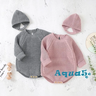 Bộ Áo Liền Quần Dệt Kim Tay Dài Cổ Tròn Màu Trơn Kèm Mũ Thời Trang Thu Đông Bé Gái Giá Ưu Đãi 300.866 VND 7