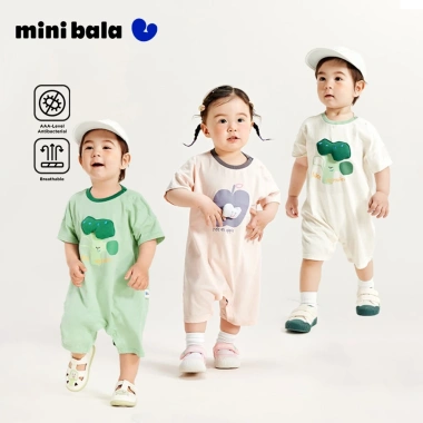 Bộ áo liền quần khô nhanh & kháng khuẩn minibala cho bé sơ sinh - Giá ưu đãi 288k