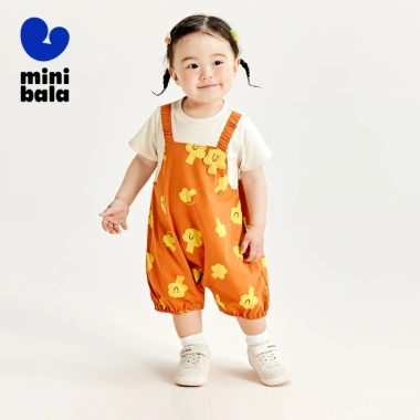 Bộ áo liền quần minibala Cotton Baby Suspender hai mảnh: Giá ưu đãi 371.520₫, chất mềm, thoáng mát cho bé 2