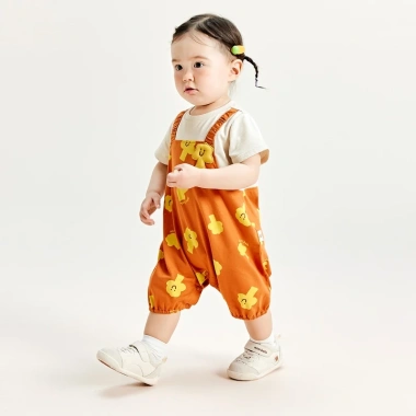 Bộ áo liền quần minibala Cotton Baby Suspender hai mảnh: Giá ưu đãi 371.520₫, chất mềm, thoáng mát cho bé 4