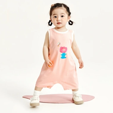 Bộ áo liền quần Minibala thoáng khí, mát mẻ cho bé sơ sinh mùa hè - 336.960 VND