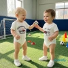 Bộ áo liền quần mùa hè Aqua-Baby Boys máy kéo, ngắn tay in bóng đá - Giá chỉ 194.037đ 9