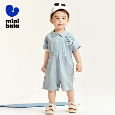 Bộ áo liền quần ngắn tay Minibala rộng khủng long cho bé sơ sinh - 409.320 VND 2