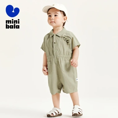 Bộ áo liền quần ngắn tay Minibala rộng khủng long cho bé sơ sinh - 409.320 VND 6