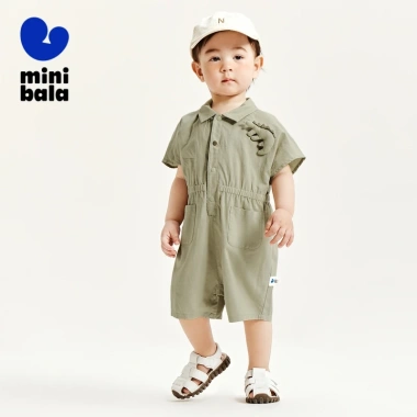 Bộ áo liền quần ngắn tay Minibala rộng khủng long cho bé sơ sinh - 409.320 VND 7