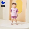 Bộ áo ngắn tay cotton minibala Unisex cho bé Quần short hai mảnh dễ thương mùa hè 4