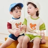 Bộ áo ngắn tay cotton minibala Unisex cho bé Quần short hai mảnh dễ thương mùa hè 6