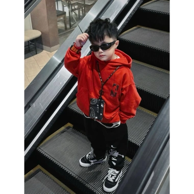 Bộ áo nỉ có mũ Jaydan Black cho bé trai - Hoodie trẻ em, giá chỉ 350.000 VND 3