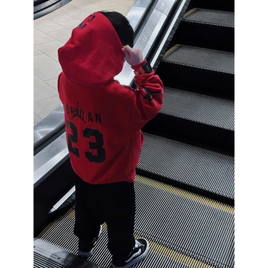 Bộ áo nỉ có mũ Jaydan Black cho bé trai - Hoodie trẻ em, giá chỉ 350.000 VND 5