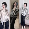 Bộ áo quần ngủ tay dài sang trọng size 50-100kg vải lụa măng gồ tiểu thư nữ, giảm 20% chỉ 189.000₫