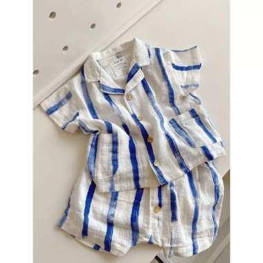 Bộ áo quần trẻ em cotton thoáng khí, short mùa hè dễ thương, mềm mại, bền đẹp 2 Bộ áo quần trẻ em cotton thoáng khí, short mùa hè dễ thương, mềm mại, bền đẹp 2
