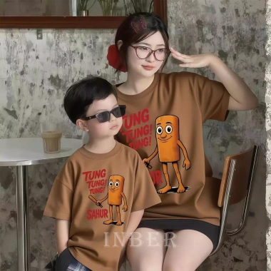 Bộ áo T-shirt gia đình size 3-12, hình con, giá nửa bộ chỉ 143.332 VND khuyến mãi