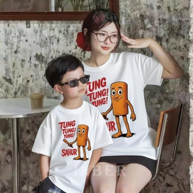 Bộ áo T-shirt gia đình size 3-12, hình con, giá nửa bộ chỉ 143.332 VND khuyến mãi