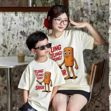 Bộ áo T-shirt gia đình size 3-12, hình con, giá nửa bộ chỉ 143.332 VND khuyến mãi