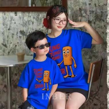 Bộ áo T-shirt gia đình size 3-12, hình con, giá nửa bộ chỉ 143.332 VND khuyến mãi